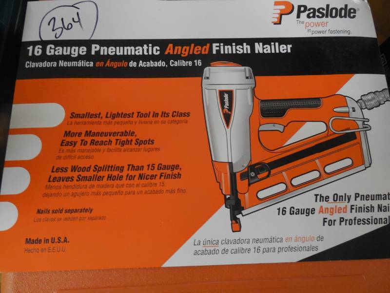 NEW - PASLODE 16 GAUGE ANGLED FINISH NAILER