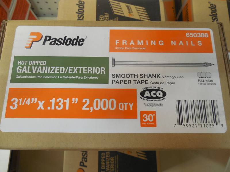 NEW BOX OF PASLODE 3 14 FRAMING NAILS #650388