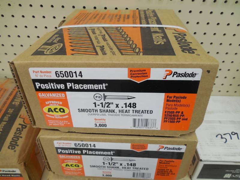 NEW BOX OF 3,000 PASLODE Galv. Joist Hanger 1 12 NAILS