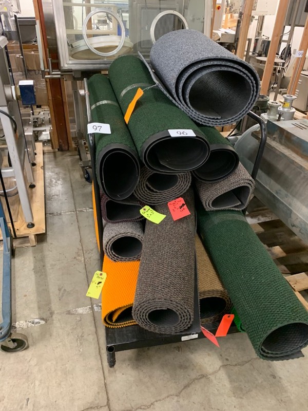 lot 96 image: Misc. heavy duty carpet  mats