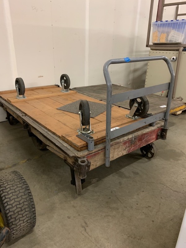 lot 114 image: 2 wooden flat carts