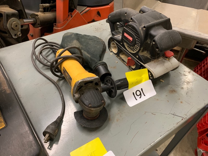lot 191 image: Angle grinder & sander