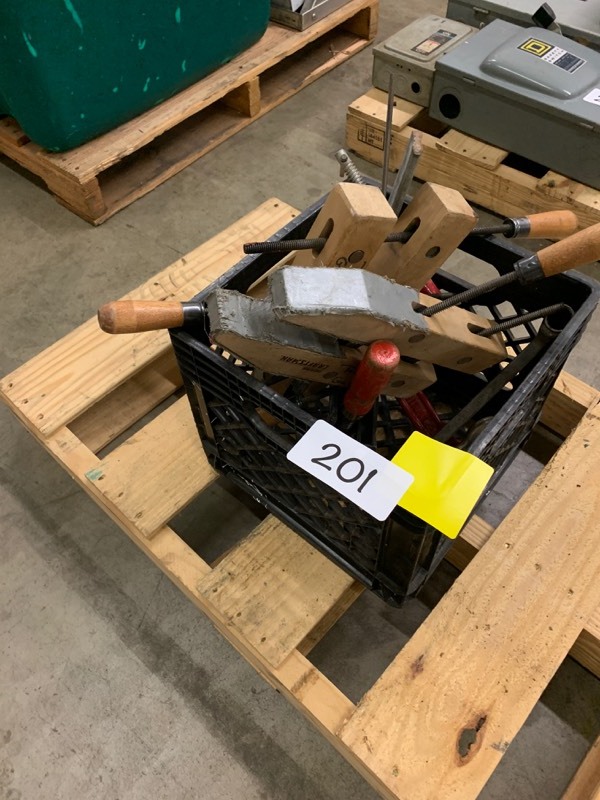 lot 201 image: Wood clamps