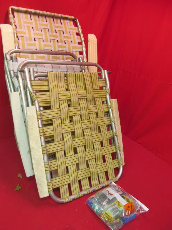lot 86 image: lawn chair ,lawn chair webbing