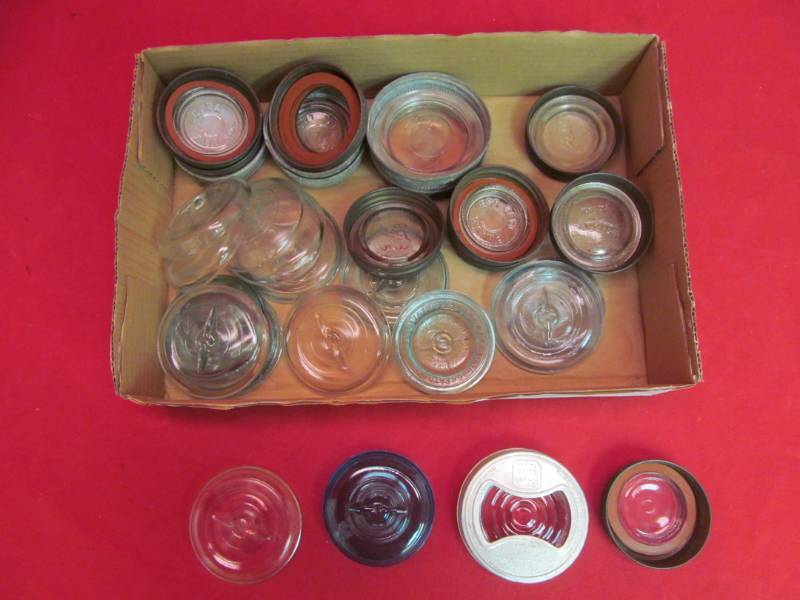 lot 132 image: vintage canning jar lids