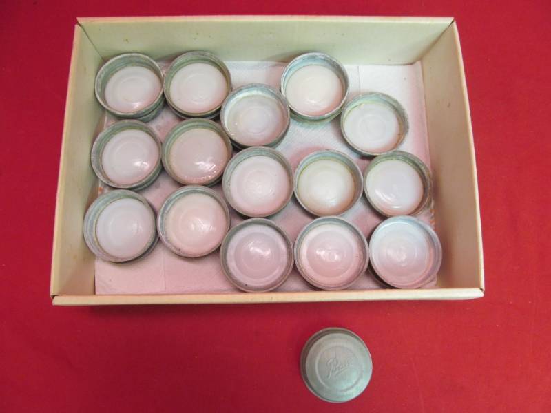 lot 133 image: vintage zinc ball lids