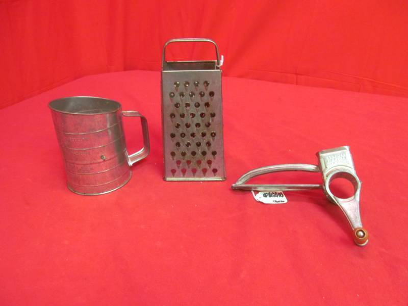 lot 2 image: vintage kitchen utensils