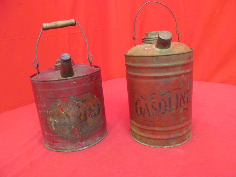 lot 50 image: vintage gas cans