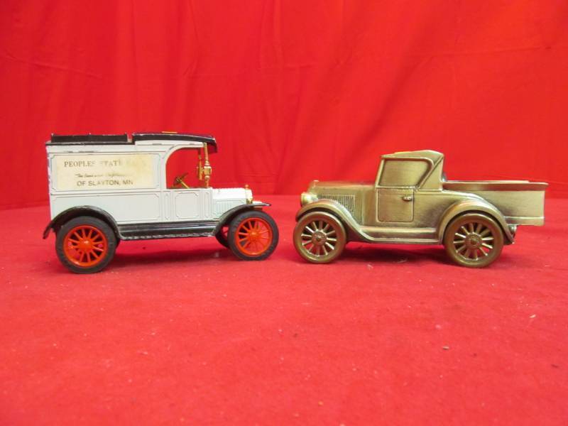 lot 107 image: metal vehicle banks