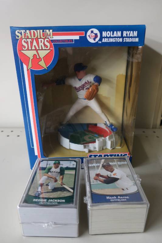 lot 507 image: Nolan Ryan Figurine and Two Sets of Baseball Legends Cards