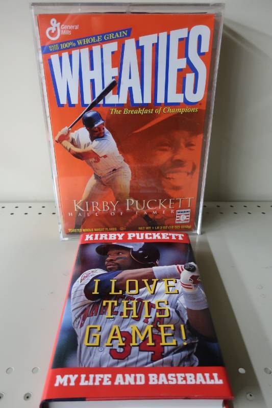 lot 510 image: Kirby PuckettDave Winfield HOF Wheaties Box & Kirby Puckett Book
