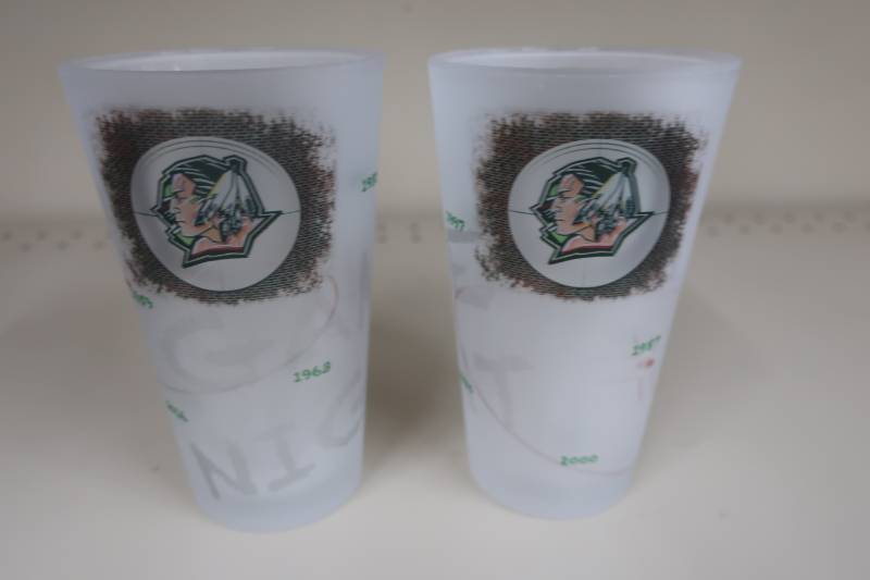 lot 576 image: 2 Frosted UND Fighting Sioux Glasses