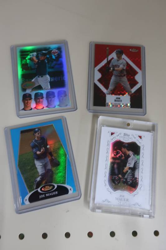 lot 584 image: 4 Numbered Short Print Joe Mauer Cards