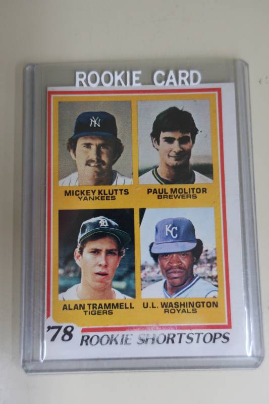 lot 585 image: Paul Molitor & Alan Trammell Rookie Card