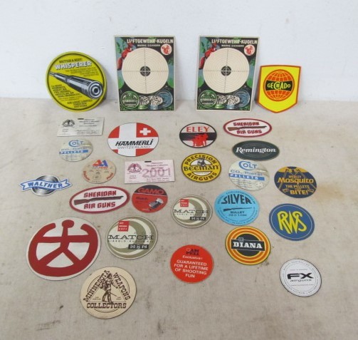 lot 20 image: Large Lot of Vintage 80s AirgunWeaponsAmmo Advertising Magnets