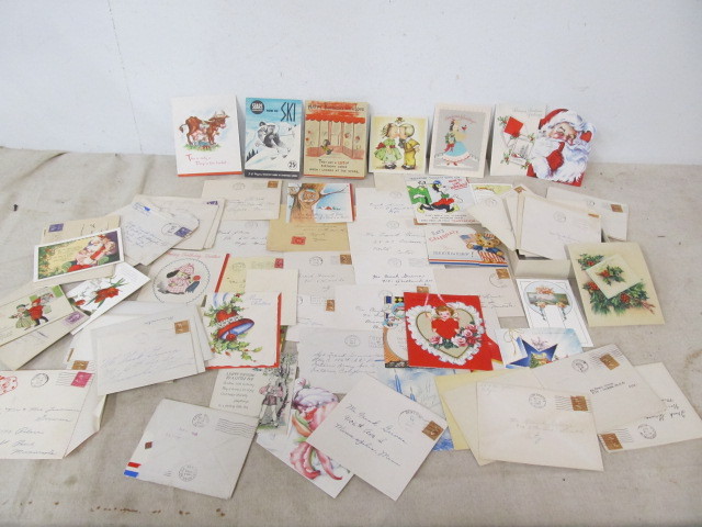 lot 31 image: HUGE Lot of Vintage Greeting Cards Wartime Correspondence Letters etc