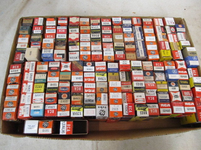 lot 48 image: Large Lot of Vintage Boxed Radio Tubes