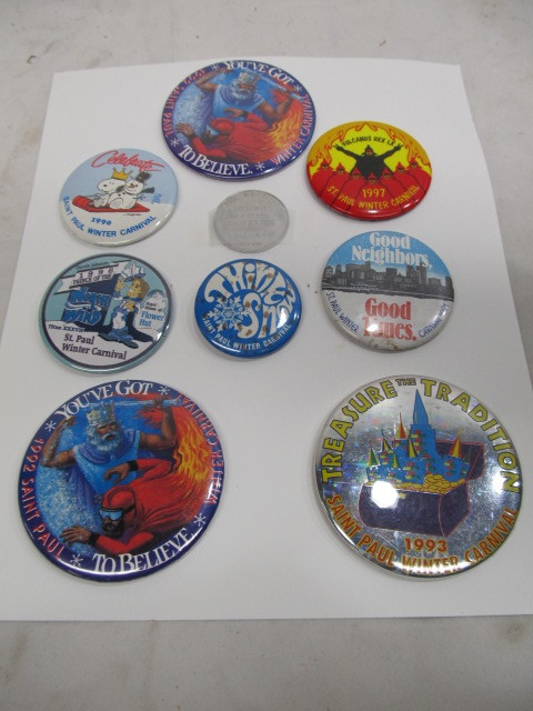 lot 132 image: Lot of Saint Paul Winter Carnival Buttons
