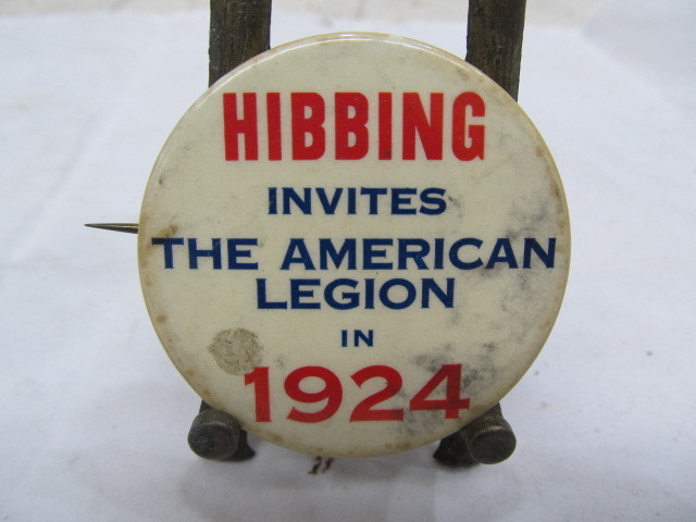 lot 148 image: 1924 HIBBING American Legion Button
