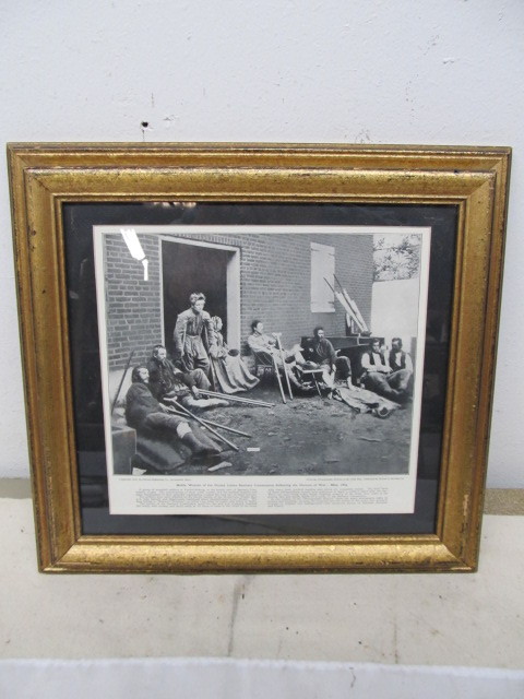 lot 189 image: Framed Horrors of War Civil War Picture