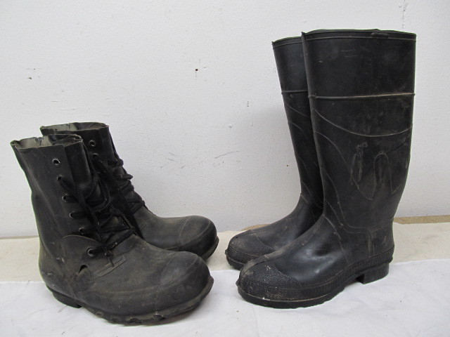 lot 191 image: Vintage Rubber Military Boots
