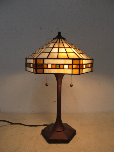 Vintage Style Stained Glass Desk Lamp Little Canada Estate