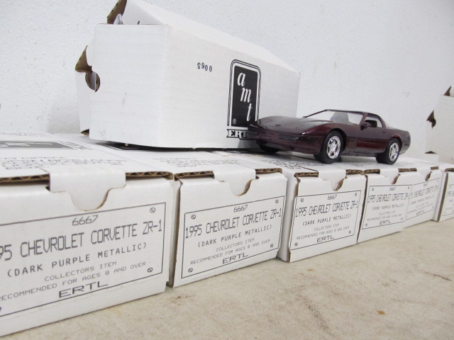 lot 236 image: Large Lot of Mint In Box AMT Promo Cars - 1995 Corvette ZR-1