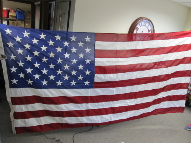 lot 197 image: HUGE Cotton Bunting American Flag