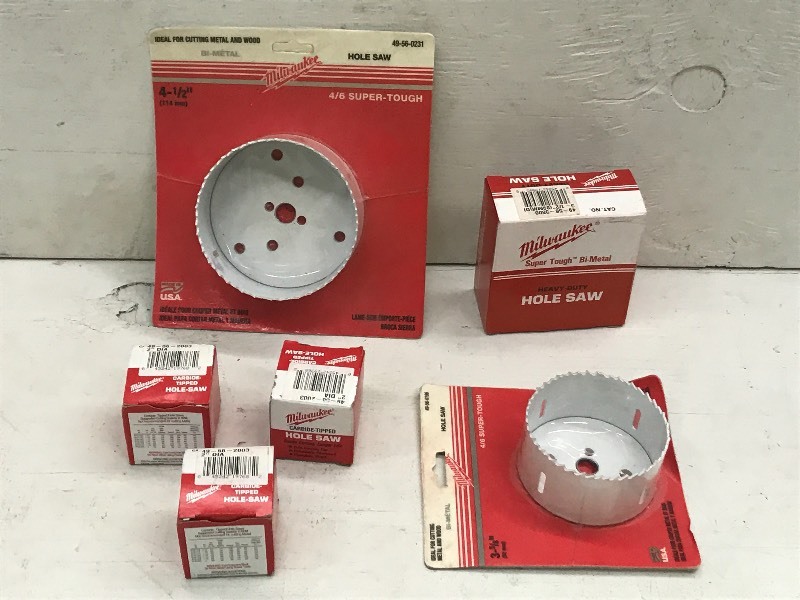 Lot Of Milwaukee Hole-Saw Bits