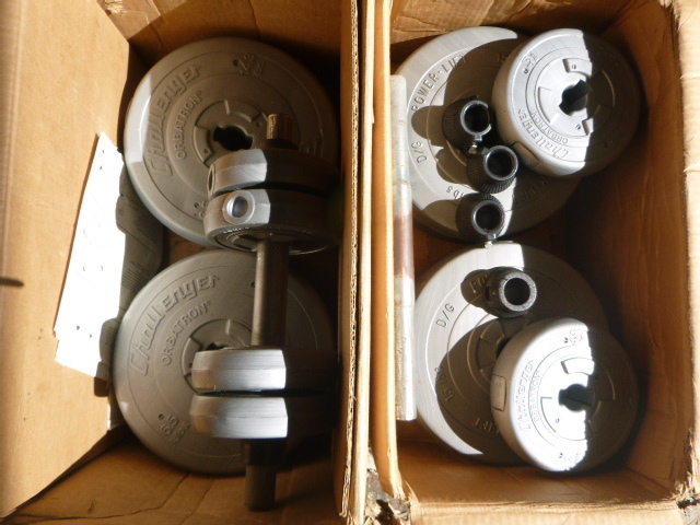 lot 57 image: Bar Bell Weight Set