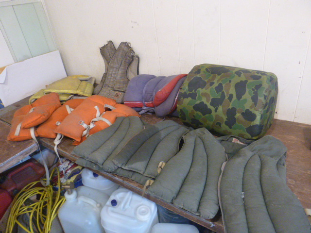 lot 79 image: Life Jackets and Sleeping Bags