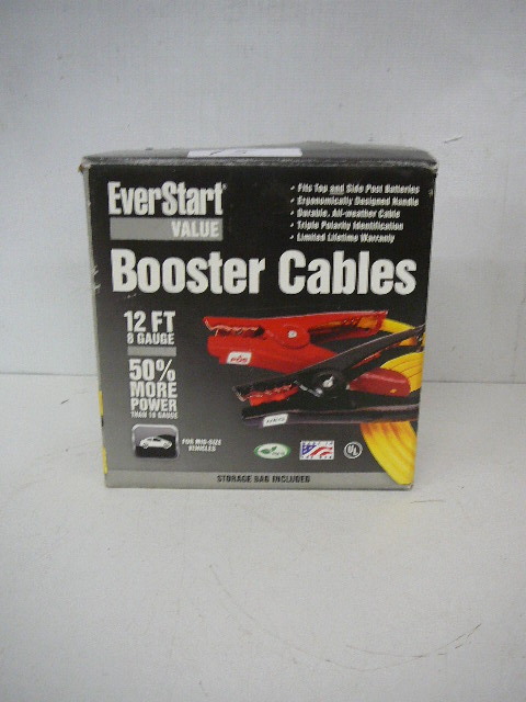 Ever Start 12 Booster Cables New