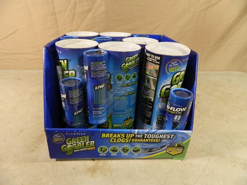 lot 20 image: New Case of Green Gobbler Drain Opener