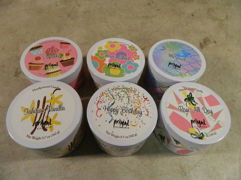 lot 22 image: 6 New Primal Elements Candles