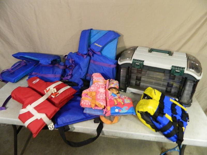 lot 87 image: Tackle Box, Life Jackets