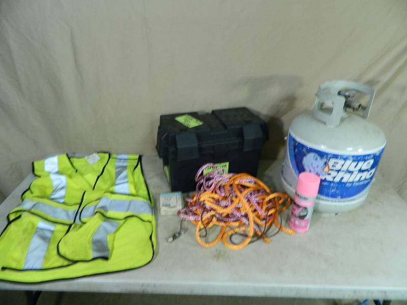 lot 92 image: Propane Tank, Battery Box, and More