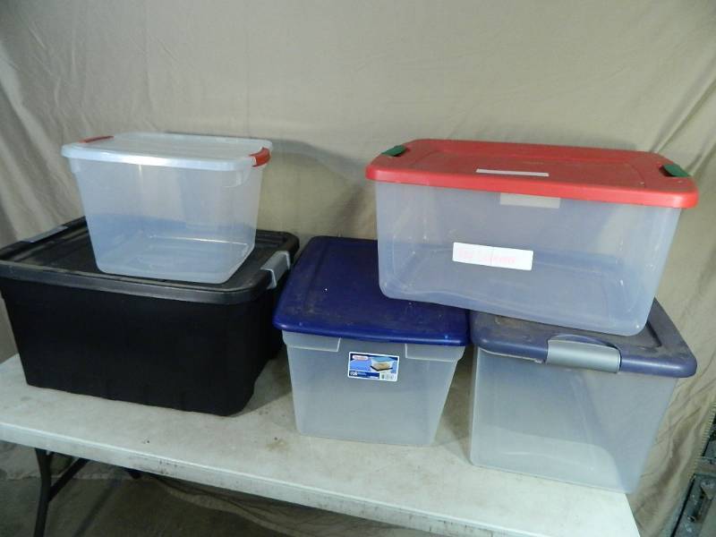 lot 94 image: 5 Totes with Lids