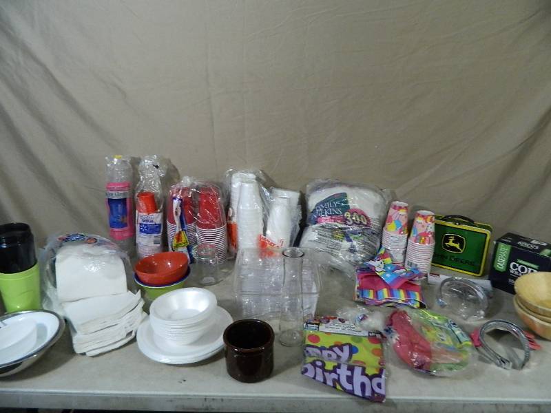 lot 127 image: Party Supplies, Kitchen Items, and More