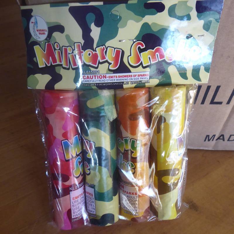 Lot of Approx. 36 packs of 4 Military Smoke Fireworks