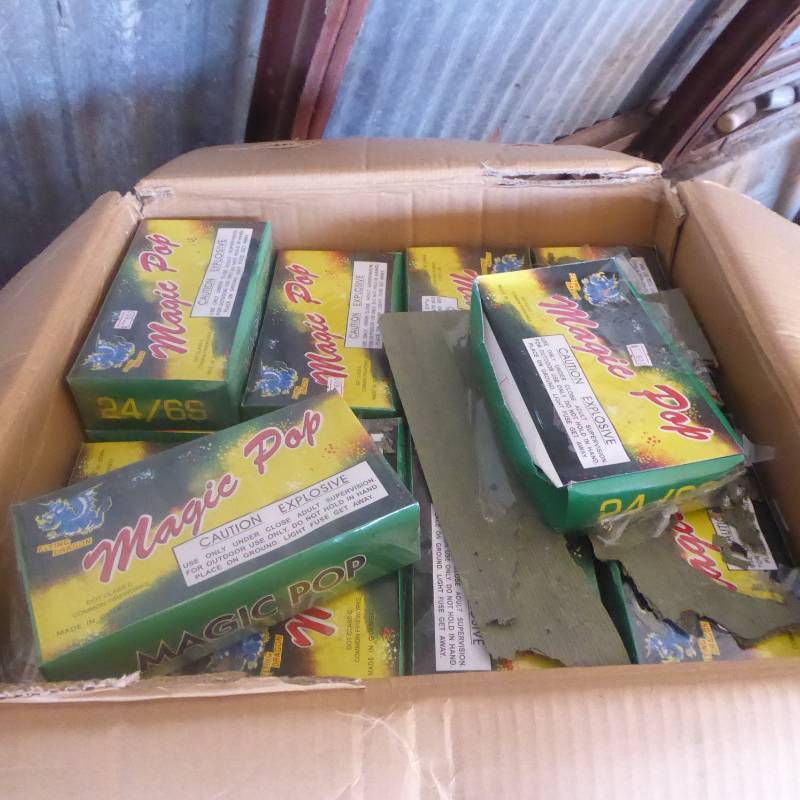 Lot of Approx 43 Boxes Magic Pop Fireworks with 24 packs of 6 Each