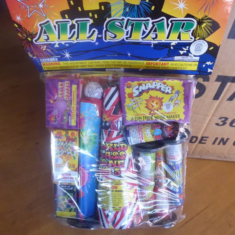 Lot of Approx 36 All Star Firework Variety Bags