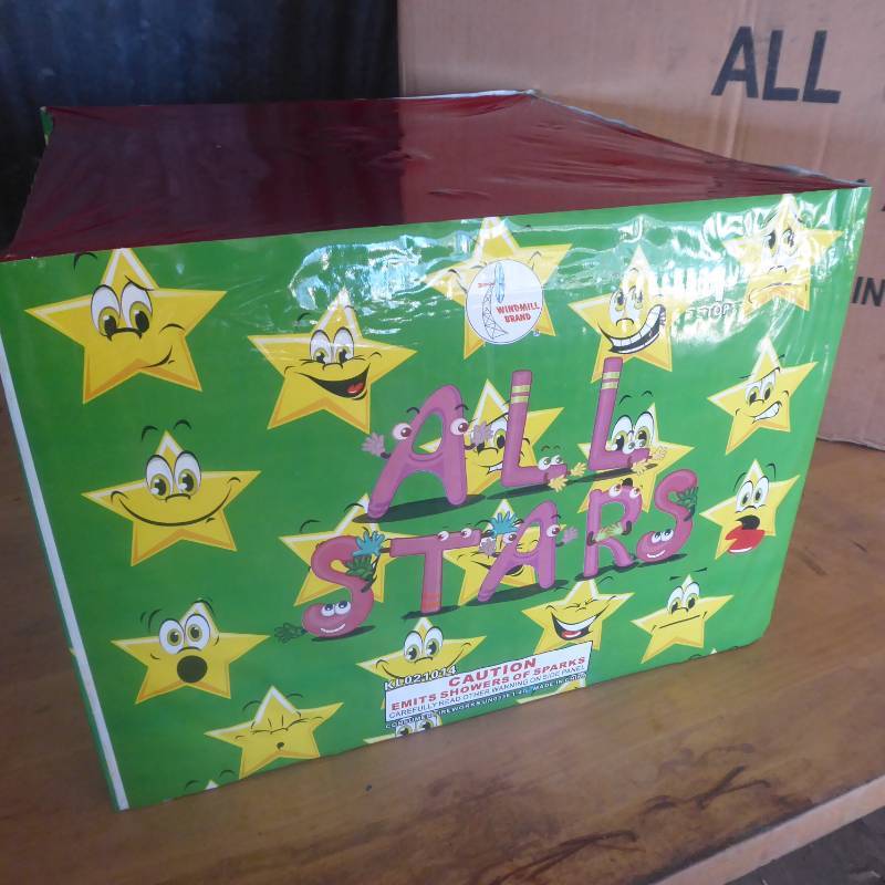 Lot of 4 All Star Fountain Firework Boxes