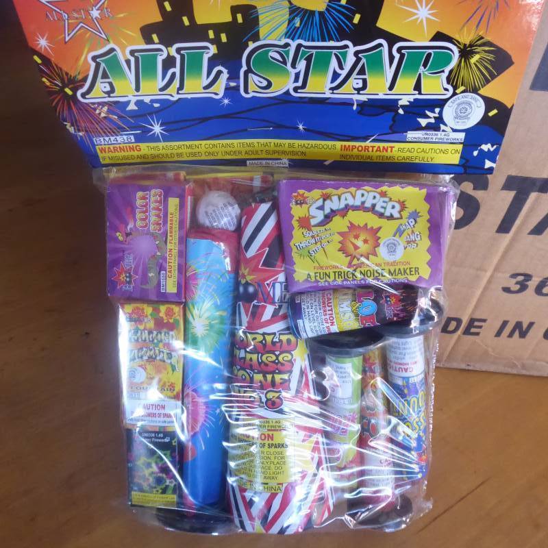 Lot of Approx 36 All Star Firework Variety Bags