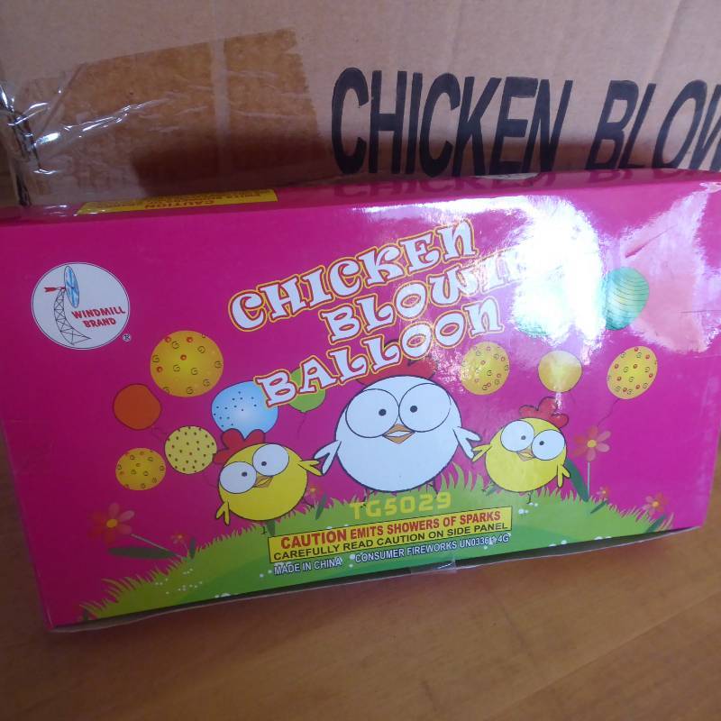 Lot of Approx. 37 Chicken Blowing Balloon Fireworks