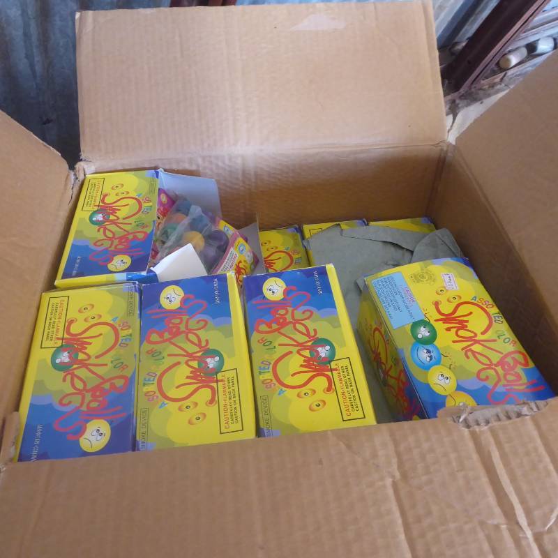 Lot of 15 Boxes with Six 12 packs of Assorted Smoke Balls