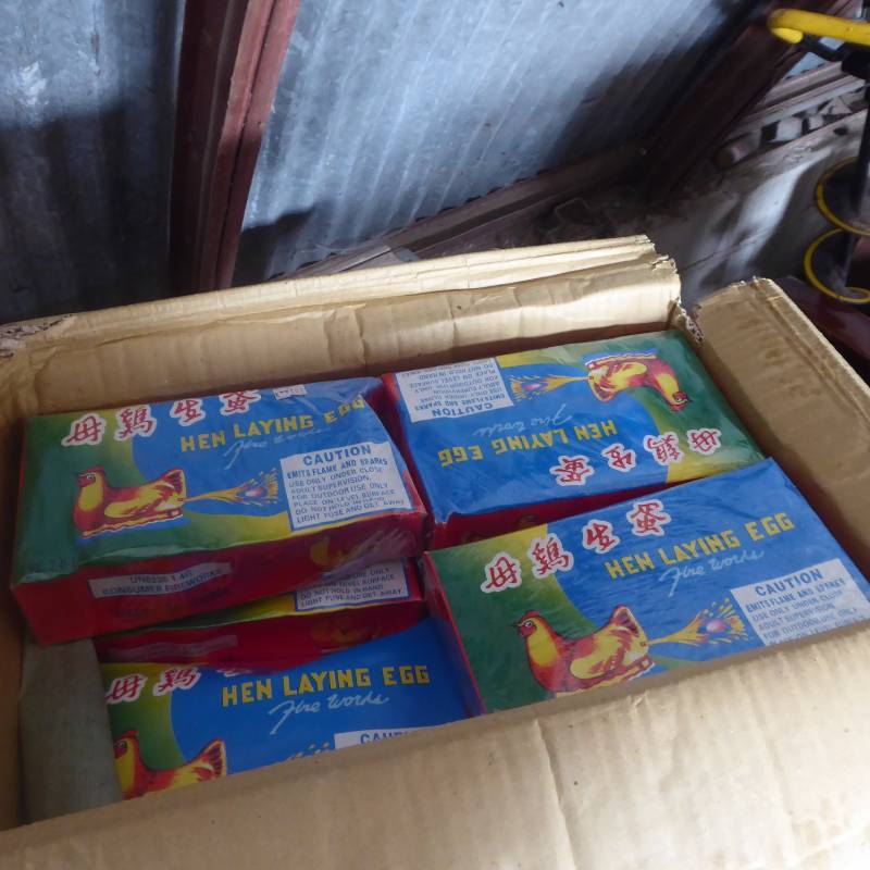 Lot of Approx. Hen Laying Egg Fireworks