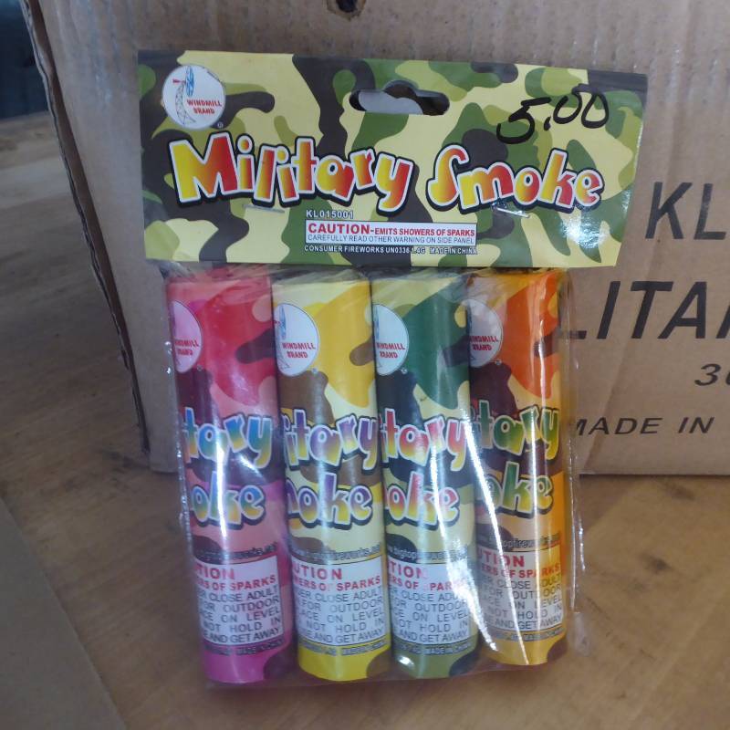 Lot of Approx. 28 Four Packs Military Smoke Fireworks
