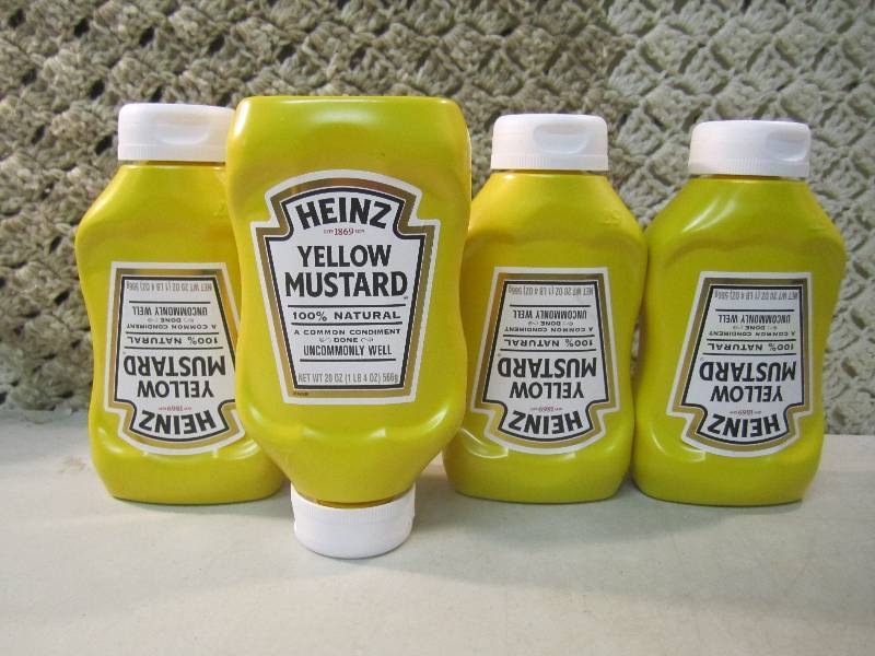 4 Bottles of Heinz Yellow Mustard B...