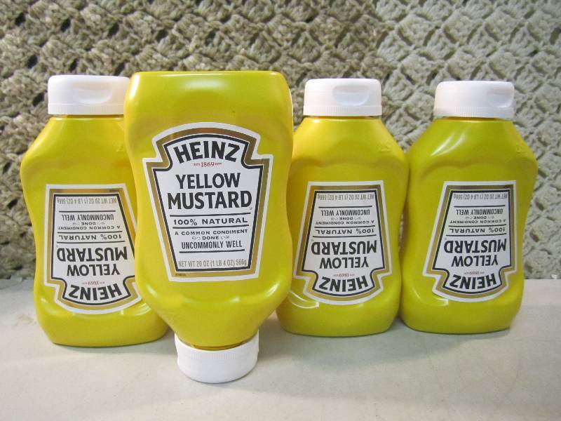 4 Bottles of Heinz Yellow Mustard B...