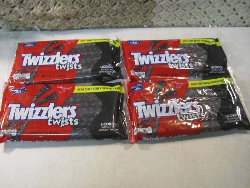 4 Packs of Twizzlers Twists Black L...